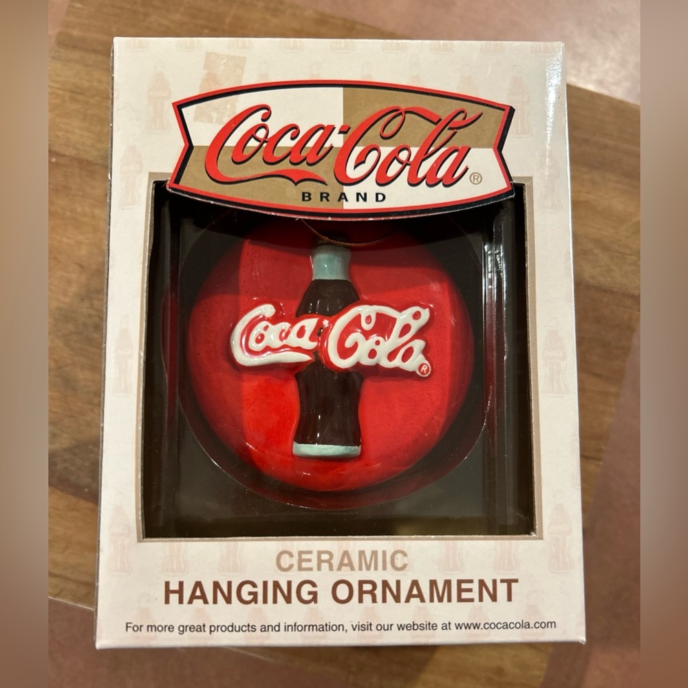 Coca Cola ceramic ornament by Enesco new in box